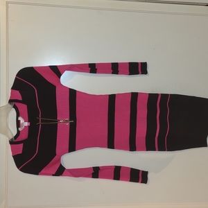 New Zip Front Stripe Dress